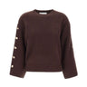 KAOS Maglia con bottoni sulle maniche BROWN Donna 