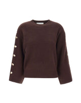 KAOS Maglia con bottoni sulle maniche BROWN Donna 