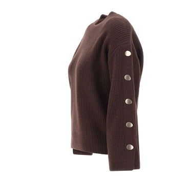 KAOS Maglia con bottoni sulle maniche BROWN Donna 