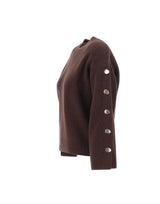 KAOS Maglia con bottoni sulle maniche BROWN Donna 