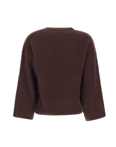KAOS Maglia con bottoni sulle maniche BROWN Donna 