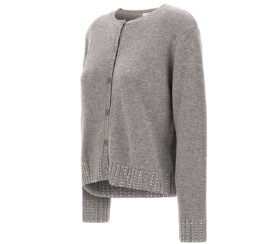 KAOS Cardigan in lana con strass GREY Donna 