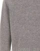 KAOS Cardigan in lana con strass GREY Donna 
