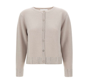 KAOS Cardigan in lana con strass BEIGE Donna 