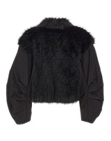KAOS Giacca bitessuto ecopelliccia BLACK Donna 