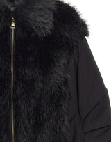 KAOS Giacca bitessuto ecopelliccia BLACK Donna 