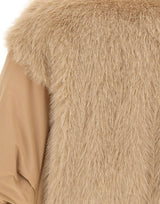 KAOS Giacca bitessuto ecopelliccia BROWN Donna 