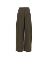 KAOS Pantaloni ampi con pinces GREEN Donna 