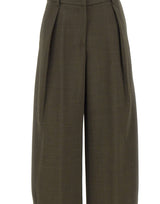 KAOS Pantaloni ampi con pinces GREEN Donna 