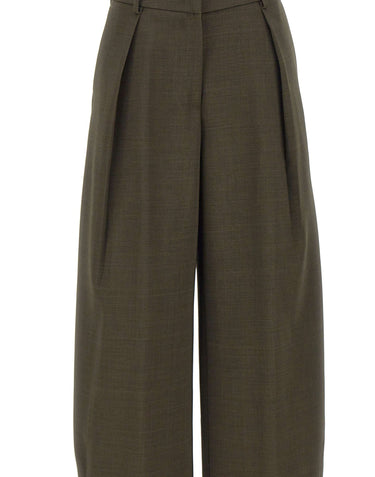 KAOS Pantaloni ampi con pinces GREEN Donna 