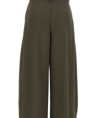 KAOS Pantaloni ampi con pinces GREEN Donna 