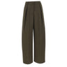 KAOS Pantaloni ampi con pinces GREEN Donna 