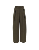 KAOS Pantaloni ampi con pinces GREEN Donna 