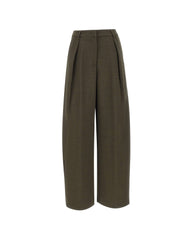 KAOS Pantaloni ampi con pinces GREEN Donna 
