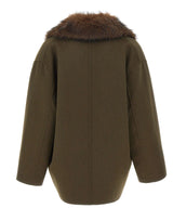 KAOS Giacca con collo in eco pelliccia GREEN Donna 