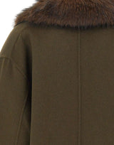 KAOS Giacca con collo in eco pelliccia GREEN Donna 