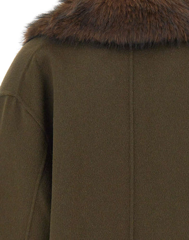 KAOS Giacca con collo in eco pelliccia GREEN Donna 