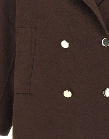 KAOS Giacca con collo in eco pelliccia BROWN Donna 