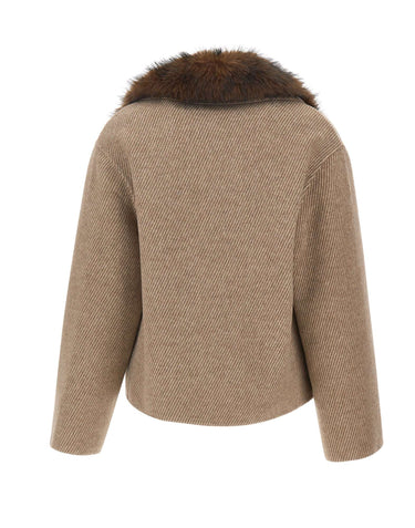 KAOS Giacca con pelliccia removibile BEIGE Donna 