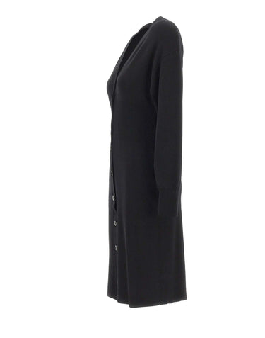 KAOS Abito lungo in maglia BLACK Donna 