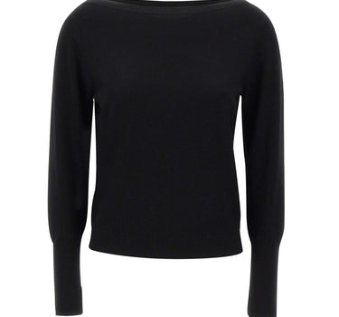 KAOS Maglia con scollo a barca BLACK Donna 