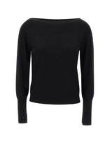 KAOS Maglia con scollo a barca BLACK Donna 