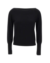 KAOS Maglia con scollo a barca BLACK Donna 