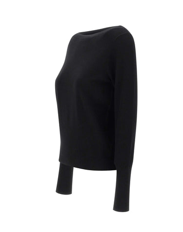 KAOS Maglia con scollo a barca BLACK Donna 