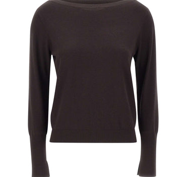 KAOS Maglia con scollo a barca BROWN Donna 