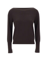KAOS Maglia con scollo a barca BROWN Donna 
