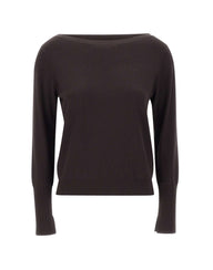 KAOS Maglia con scollo a barca BROWN Donna 