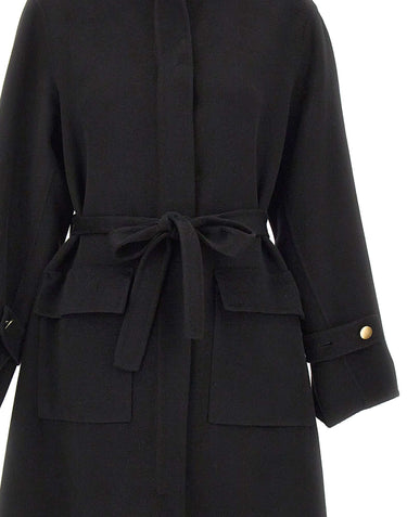 KAOS Cappotto in misto lana BLACK Donna 