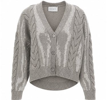 KAOS Cardigan in misto lana GREY Donna 
