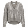 KAOS Cardigan in misto lana GREY Donna 