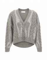 KAOS Cardigan in misto lana GREY Donna 