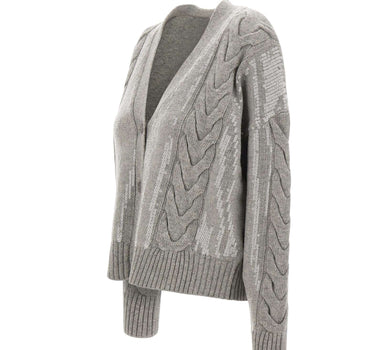 KAOS Cardigan in misto lana GREY Donna 