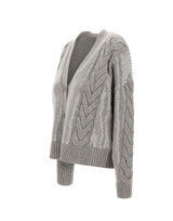 KAOS Cardigan in misto lana GREY Donna 