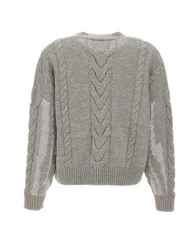 KAOS Cardigan in misto lana GREY Donna 