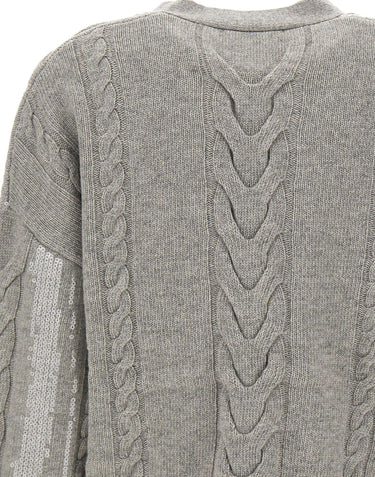 KAOS Cardigan in misto lana GREY Donna 