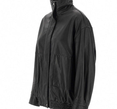 KAOS Giacca bomber in pelle BLACK Donna 