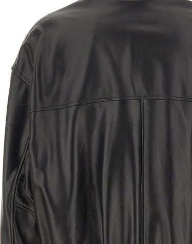 KAOS Giacca bomber in pelle BLACK Donna 