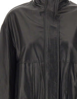 KAOS Giacca bomber in pelle BLACK Donna 