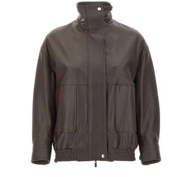Giacca bomber in pelle SI1SF001 6028 KAOS 