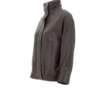 Giacca bomber in pelle SI1SF001 6028 KAOS 