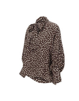 KAOS Blusa a pois con fiocco BROWN Donna 