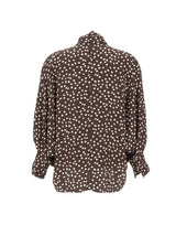 KAOS Blusa a pois con fiocco BROWN Donna 