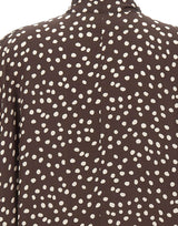 KAOS Blusa a pois con fiocco BROWN Donna 