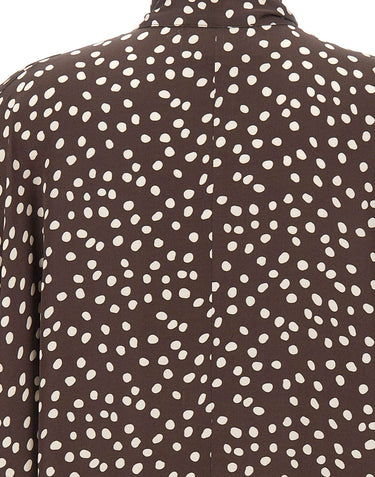 KAOS Blusa a pois con fiocco BROWN Donna 