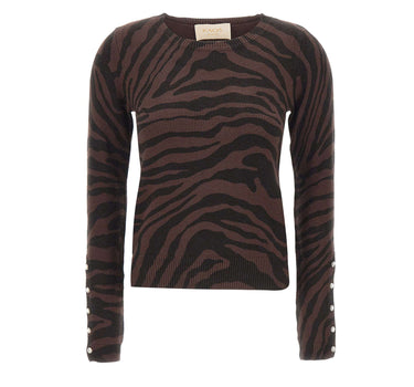KAOS Maglia con motivo animalier BROWN Donna 