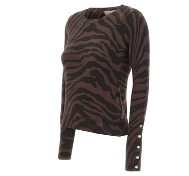 KAOS Maglia con motivo animalier BROWN Donna 